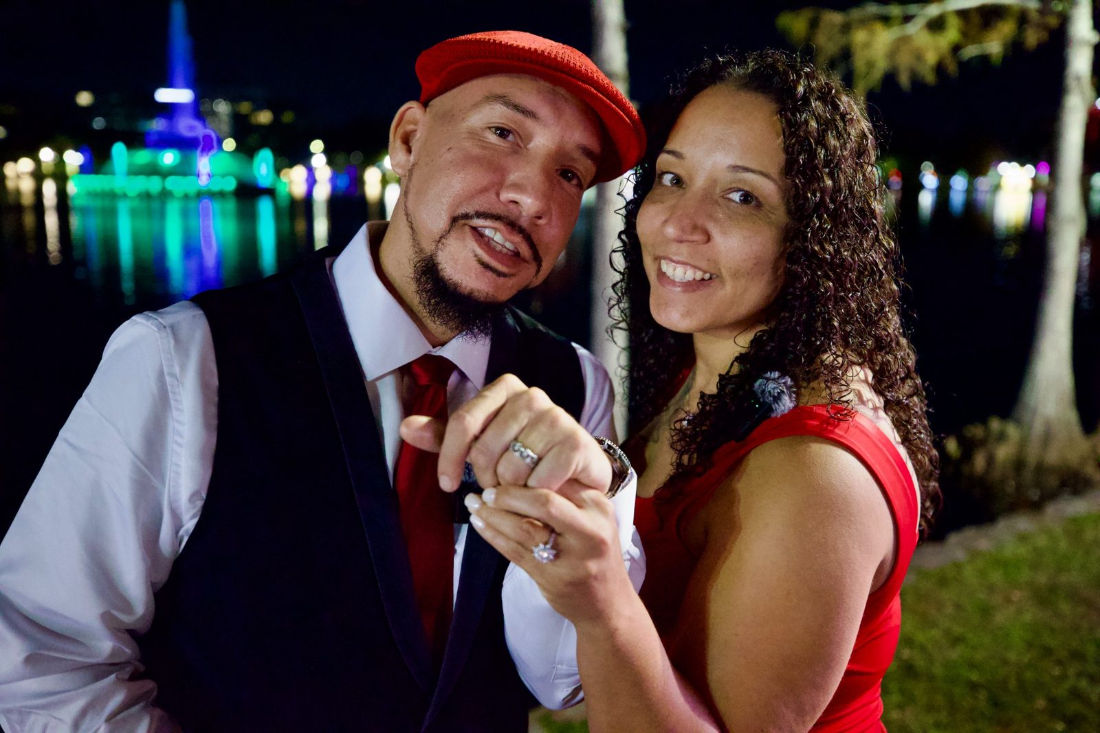 Cesar and Jennifer Gallardo dressed formally during a 13 I DO'S celebration